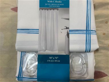 Cortinas de baño de tela poliéster antimoho y más - Img 65988724