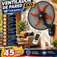 🍃 POTENTE 🍃 VENTILADOR DE PARED EKO 18". ENTREGA GRATIS CON FACTURA Y GRANATÍA. 📲 54833699 - Img 57472160