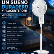 ✨VENTILADOR ✨ RECARGABLE EKO 16" MOTOR 40W POTENCIA Y BATERIA 9000MAH. ENTREGA GRATIS CON GARANTIA 6 MESES. TL 54833699 - Img 55616827