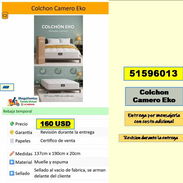 Colchon Camero Eko....160 USD....51596013...Revision durante la entrega....Transporte costo adicional...(MV-928) - Img 57771505