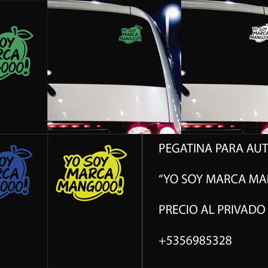 Pegatina "Yo soy marca mango" para autos y superficies planas - 4/6