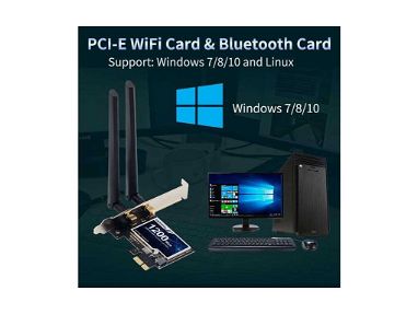 0km✅ Tarjeta de Red Fenvi Wireless 1200 Dual Band +Bluetooh 📦 1200Mbps, PCIe x1, Interna, 2.4GHz, 5GHz ☎️56092006 - Img 65117661