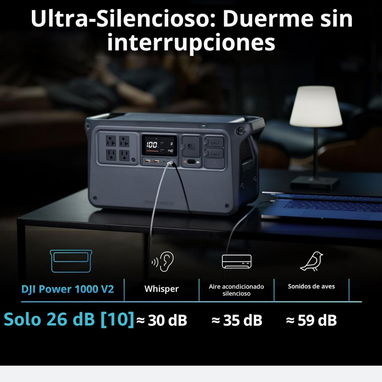 DJI Power 1000 V2 Estación de Energía Portátil 1024Wh LFP, 260OW, Carga Rápida, UPS yUSB-C 140W - 4/6