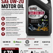 Aceite de Motor Kirkland Signature Full Synthetic SAE 0W-20 - 5 QT - Img 57392089