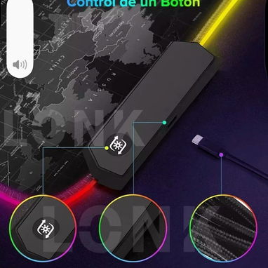 Mousepad/ Alfombrilla XXL bordes RGB para juegos .  20 USD - Img 110302184