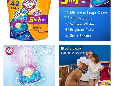 Arm & Hammer Plus OxiClean 5 en 1 paquetes de detergente para ropa, 42 unidades - Img main-image