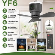 Ventilador de techo recargable YF6, batería de litio 12 mil mAh - Img 56400091