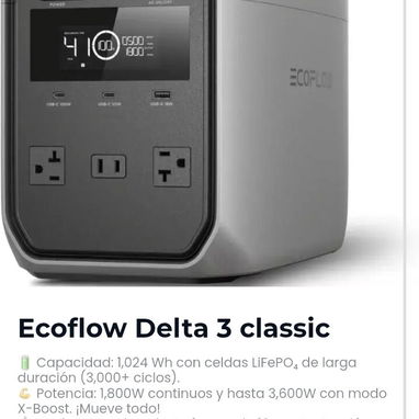 Batería, Planta, Inversor y EcoFlows - Img 126388418