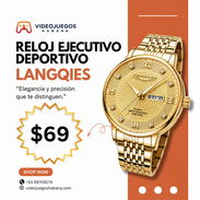 LANGQIES Reloj Elegante Automático 42mm (Gold) | videojuegoshabana.com - Img 55481379