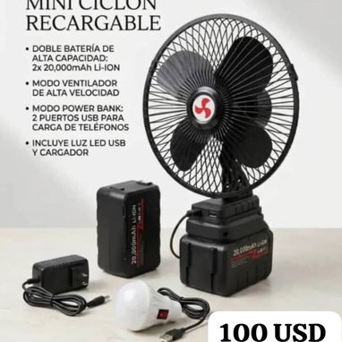 VENTILADORES RECARGABLES (ZELLE/ EURO/ USD/ EFECTIVO CUP) - 6/7