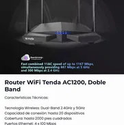 Router WiFi Tenda AC1200, Doble Band - Img 50599677