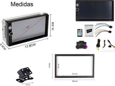 Pantalla HD. estéreo y cámara para Autos. Autoestéreo 2Din con Pantalla Táctil HD 7” - Img 69971668