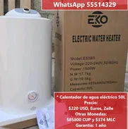 Calentador de agua 50 litros con un año de garantía, nuevo en caja. Propiedad y Factura. - Img 47903074
