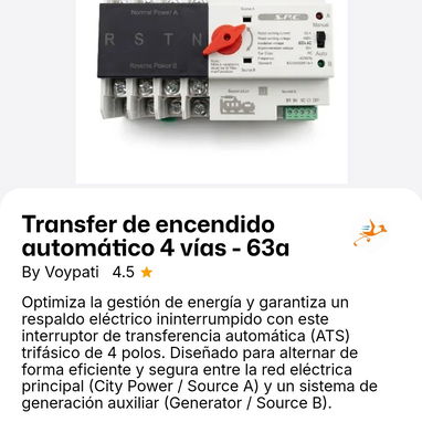 Regletas varias. breaker interruptor extención electrica. Protector de voltaje y de linea. Transfer - 4/7