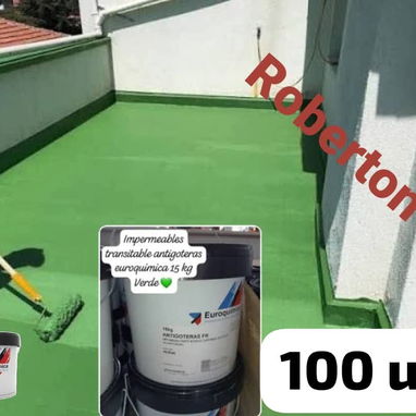 Impermeable euroquimica transitable antigoteras euroquimica 15 litros con fibras incorporadas no necesita mallas importa - Img 123697388