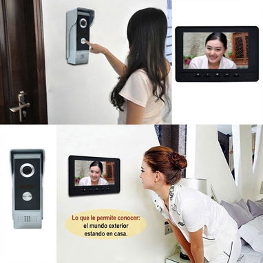 Sistema de Videoportero con Monitor LCD 7” y Cámara Exterior HD con Visión Nocturna 🌐 Timbre con pantalla y micrófono - Img 124934493