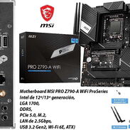 motherboard MSI PRO Z790 wifi, 13ª, 12ª gen, PCI 5.0, nuevo en caja - Img 44416742