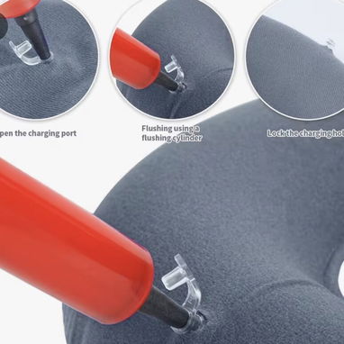 🛍️ COJÍN INFLABLE +BOMBA, COJÍN PARA ESCARAS, HEMORROIDES O COXIS 🚨COJÍN MULTIUSO - 2/9