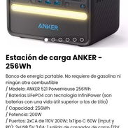 Estación de carga ANKER -256Wh.Banco de energía portable. No requiere de combustibles. Nueva a estrenar - Img 49013577