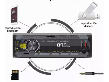 Reproductora Para Auto Marca M11, con Bluetooth, radio, 2 USB(para reproducción y para cargar el móvil) - Img main-image