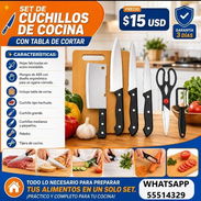 SET DE CUCHILLO DE COCINA CON TABLA DE CORTAR, ENTREGA DE FACTURA, VARIEDAD DE ÚTILES DEL HOGAR, ETC - Img 56907279