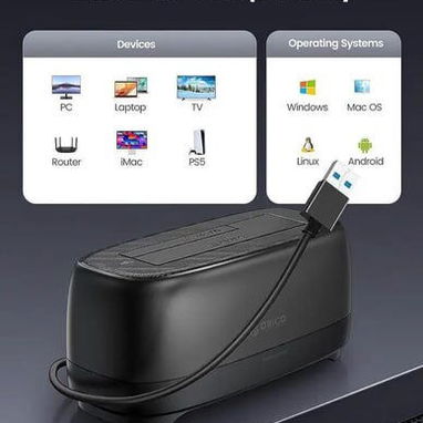 💾 ORICO Base Dock USB 3.0 – Compatible hasta 18TB - Img 125345814