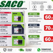 TRANSFER AUTOMÁTICO SACO 100A ⚡ Mantén tu sistema eléctrico preparado para cambiar automáticamente entre dos fuentes - Img 57331641