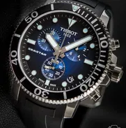 Tissot Seastar 1000 - De Buceo - Diver 300 Metros -Tapa Y Corona De Rosca - Cristal Zafiro - Cronógrafo - Quarzo Suizo - - Img 50812662
