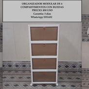 ORGANIZADOR MODULAR DE 4 COMPARTIMENTOS CON RUEDAS , ENTREGA DE FACTURA. VARIEDAD DE ARTÍCULOS DEL HOGAR, ETC - Img 54692594