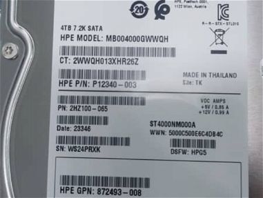 Tenemos varios disco duro interno de pc de 4tb marca HP certificado profesional 100 de vida+garantía - Img main-image-45760782