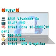 LAPTOP 🎁NUEVA🎁📦CAJA, ASUS Vivobook Go (E1504GA-WB31-D), 15.6" FHD IPS, Intel Core i3-N305(13 gen), 8GB RAM, 128GB SSD - Img 56035309