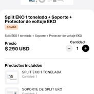 SPLIT EKO 1T CON TODOS LOS ACCESORIOS (SOPORTE+PROTECTOR DE VOLTAJE) - Img 56519899