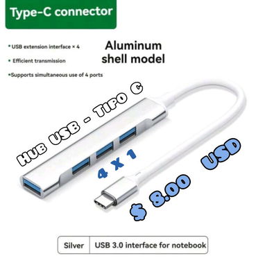 HUB USB/C 3.0 y OTG C- USB 3.0 - Img 121887516