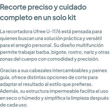 Afeitadora eléctrica Ufree USB para hombres - Máquina de afeitar recargable 🌐 - 4/7
