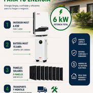 ✅ Inversor Híbrido MUST 6 KW (110V / 220V) ✅ Batería MUST LiFePO4 15 kWh ✅ 9 Paneles Solares de 600W - Img 55946034