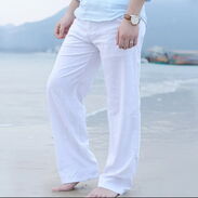 Pantalones amplios y frescos en algodón y lino / pares de medias - Img 45613886