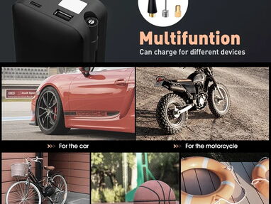 Inflador de Neumáticos para Moto, Carro, Bicicleta, Pelota, Piscina Inflable, Salvavidas - Img main-image