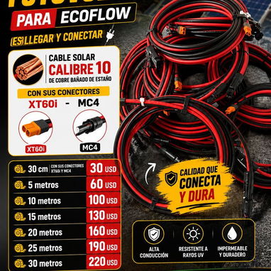 CABLES SOLARES PARA ECOFLOW Y OTRAS ESTACIONES DE ENERGÍA - 2/7