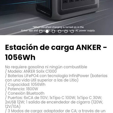 Estación de carga ANKER - 1056Wh. Baterías LiFePO4 con tecnología InfiniPower - Img 115022573