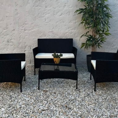 Juego de muebles para terraza o exteriores con mesa de cristal ⭐️Domicilio Gratis⭐️ - 3/3