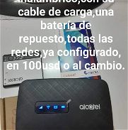 modem inalambrico alcatel + cable de carga +bateria de repuesto. - Img 45722181