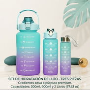 conjunto de 3 vasos de agua, botella de agua o pomos - Img 56141563