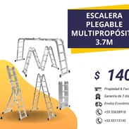 Escaleras Plegables Multipropósito 3.7m y 3.7m con base - Img 54427532