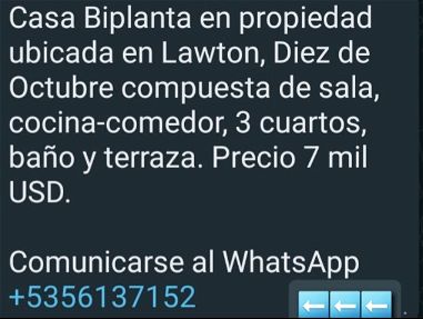 ⚠️ Casa Biplanta Lawton 7 mil USD - Img 67377388