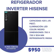 Refrigerador Hisense 15 pies³ Inverter - Img 54798895