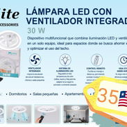 🔹 Lámpara Led con Ventilador Integrado de 30 Watts con su mando - Precio principal: 35 USD - Garantia de 7 días - F - Img 57475651
