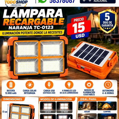 LAMPARAS REGARGABLES DE VARIOS MODELOS Y PRECIOS NUEVAS EN CAJA!!!! - 8/9