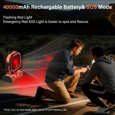 VENTILADOR PORTÁTIL F16 - 40000mAh - Batería Extragrande - 3/6