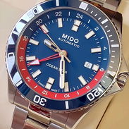 🔥  ¡ estreno !  🔥mido ocean star gmt automático swiss made, función gmt, cristal zafiro, bisel de cerámica - Img 55217629