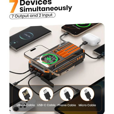 (X) SOARAISE Cargador Solar Power Bank – Cargador Portátil Inalámbrico de 48000mAh $84.99 - Img 127421929